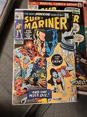 Buy Marvels  Comic Sub-Mariner  #37 Vol 1 May 1971 • 0.99£
