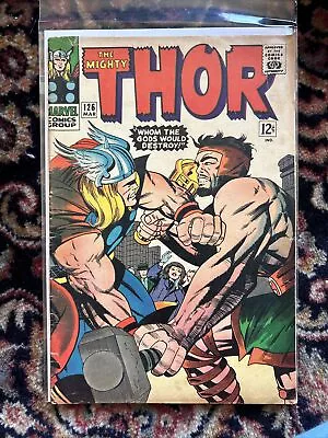 Buy The Mighty Thor #126 VG (1965) 1st Issue Marvel Silver Age Key • 67.52£