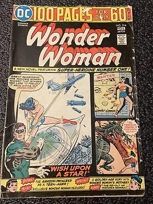 Buy Wonder Woman # 214 Gd+ 2.5 Dc Comics 1974 Bronze Age 100 Pages • 3.96£