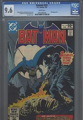 Buy Batman #331 CGC 9.6 (1981) Talia Appearance 1st First Electrocutioner White Pgs • 119.93£