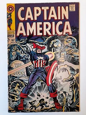 Buy CAPTAIN AMERICA #107  LEE  KIRBY  Silver Age RED SKULL  ***FREE UK PPH*** • 28£