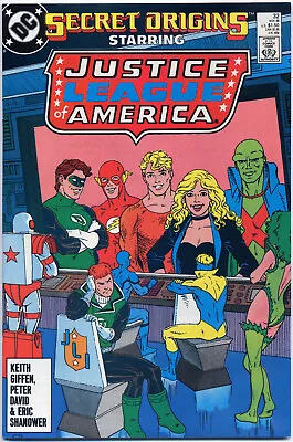 Buy Secret Origins #32 Justice League Of America (dc 1988) Nm 1st Print White Pages • 5£