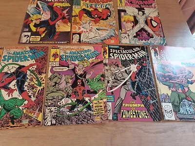 Buy 1989,Spider-Man Comic Bundle. Job Lot. Marvel Comics. Peter Parker. X7 • 10.50£