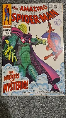Buy Amazing Spider-man 66 1968 Stan Lee John Romita Don Heck Mysterio Vg Condition • 45£