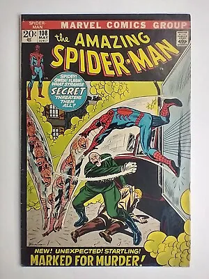 Buy Marvel  Comics Amazing Spider- Man #108 1st Appearance Sister  Sun  VF- 7.5 • 46£