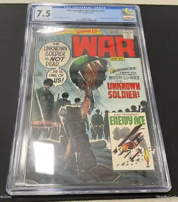 Buy Star Spangled War Stories #151 - CGC 7.5 - 1st App. Of The Unknown Soldier(1970) • 294.56£