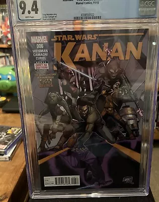 Buy Kanan The Last Padawan #6 CGC 9.4 Star Wars 1st Appearances!!! KEY BOOK!!! • 89£
