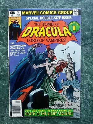 Buy Tomb Of Dracula 70 FN+ 6.5 WP KEY! Death Of Dracula! Final Issue! 1979 Newsstand • 19.71£