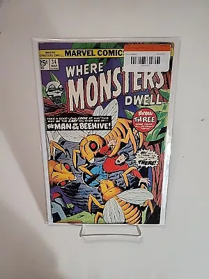 Buy WHERE MONSTERS DWELL #34 (1975 Marvel) Tales Of Suspense #32 Reprint    • 12.65£