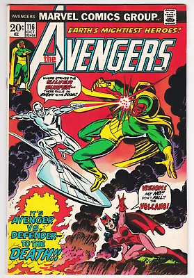 Buy Avengers #116 Very Fine-Near Mint 9.0 Scarlet Witch Vision Silver Surfer 1973 • 55.18£