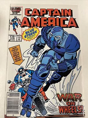 Buy Captain America #318 Newsstand (Deaths Of Blue Streak & Adder) NM/VF Marvel 1986 • 7.99£