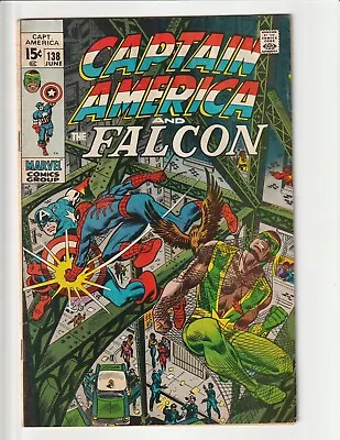 Buy CAPTAIN AMERICA #138 Fine 6.0 Spider-Man Falcon  1971 Marvel Comics NICE!!!!! • 19.95£