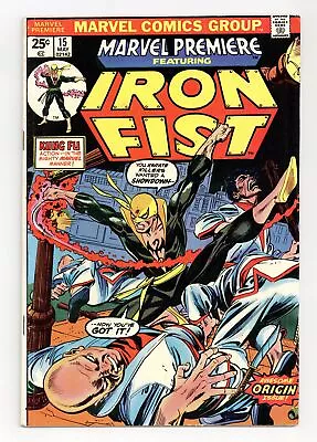 Buy Marvel Premiere #15 VG+ 4.5 1974 1st App. And Origin Iron Fist • 115.93£