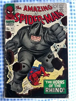 Buy Amazing Spider-Man 41 (1966) 1st Appearance Of The Rhino • 149.99£