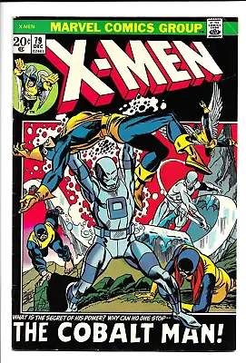 Buy X-MEN #79, 1972 Marvel, COBALT MAN, Reprints X-Men 31, Gil Kane Cover, 7.5 VF- • 63.22£