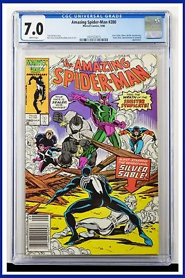 Buy Amazing Spider-Man #280 CGC Graded 7.0 Marvel 1986 Newsstand Edition Comic Book. • 52.18£
