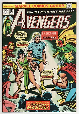 Buy Avengers 123 - Origin Mantis (bronze Age 1974) - 8.0 • 21.23£