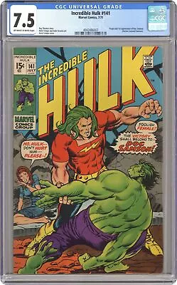 Buy Incredible Hulk #141 CGC 7.5 1971 4042486007 • 259.84£
