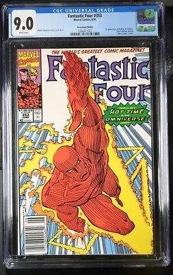 Buy Fantastic Four 353 Newsstand 6/91 CGC Graded 9.0 White First Appearance Mobius • 125£