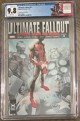 Buy Ultimate Fallout 4 Foil Variant Cgc 9.8 1st App New Spider-man Miles Morales Hot • 804.27£