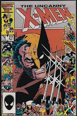 Buy Marvel Comics UNCANNY X-MEN #211 Romita Jr Claremont 1986 NM! • 9.59£