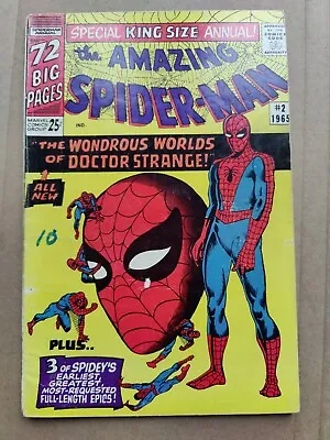 Buy Amazing Spider-Man Annual #2 GD/VG First Spider-Man + Dr. Strange 1965 • 35.48£