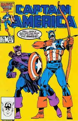 Buy Captain America (1st Series) #317 VF; Marvel | Mark Gruenwald Hawkeye - We Combi • 4.62£