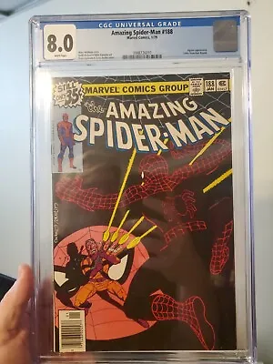 Buy Amazing Spider-Man #188 8.0 CGC White Pages Cockrum & Austin Marvel Comics 1/79 • 43.97£