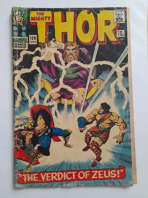 Buy Thor #129 June 1966 Good- 1.8 1st Appearance Of Ares, Hermes,  Hera & Dionysius • 29.99£