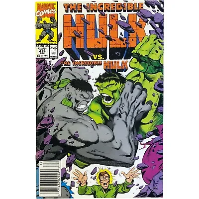 Buy The Incredible Hulk #376 December 1990, Green Hulk Vs. Gray Hulk • 16.08£