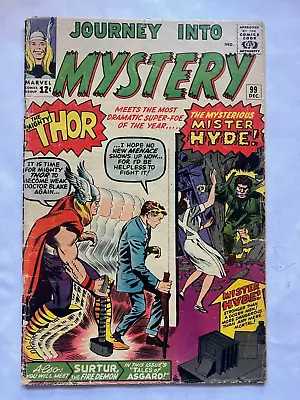 Buy Journey Into Mystery 99 Thor 1st App. Mister Hyde Marvel Comics 1963 Good • 39.74£