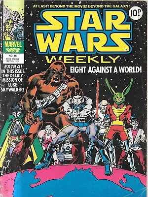 Buy Vintage Marvel Star Wars Weekly Comic No 16 May 24th 1978 • 0.99£