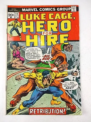 Buy Luke Cage Hero For Hire #14 (1973 Marvel) 7.0 F/VF Comic Origin Retold • 9.58£