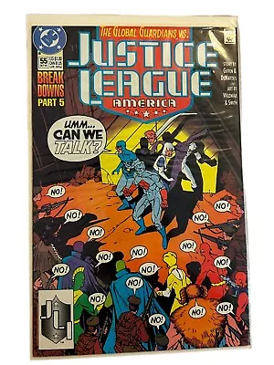 Buy DC Comics Justice League America #55 1991 Giffen And DeMatteis Aged And Boarded • 8£
