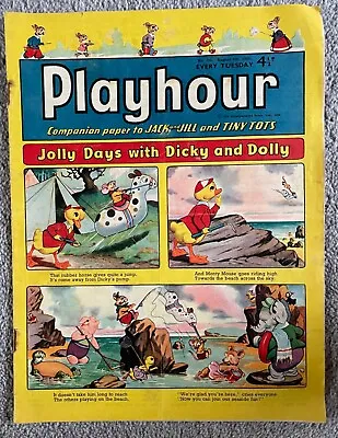 Buy British Childrens Comic Playhour 9th Aug 1958, Issue 200 • 6£