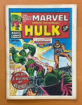 Buy Mighty World Of Marvel #66 RARE MARVEL UK 1973. Stan Lee. FN Bronze Age Comic • 12.95£