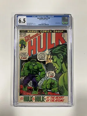 Buy Incredible Hulk 156 CGC 6.5 Cream To Off White 1972 Marvel • 70.98£