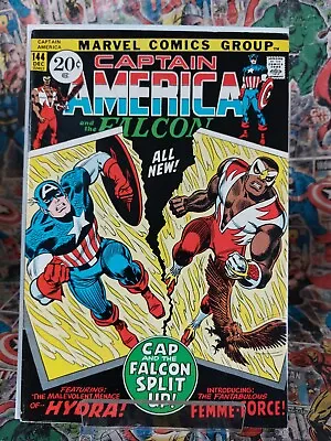 Buy Captain America #144 VF- Marvel 1st Femme Force New Falcon Costume • 22.95£