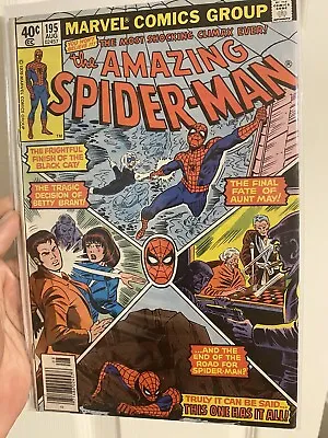 Buy Vintage Amazing Spider-Man  #195 Origin Black Cat 2nd Appearance Fine+ • 15.98£