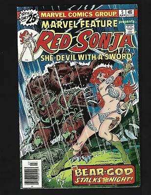 Buy Marvel Feature #5 (1975 Series) VF Frank Thorne Red Sonja 1st Tusan 1st Bear-God • 9.46£