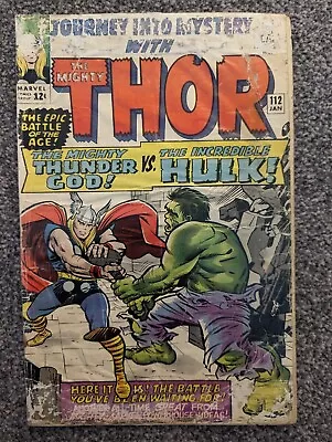 Buy Journey Into Mystery Thor 112. Marvel 1965. Thor Vs The Hulk. Combined Postage • 39.99£