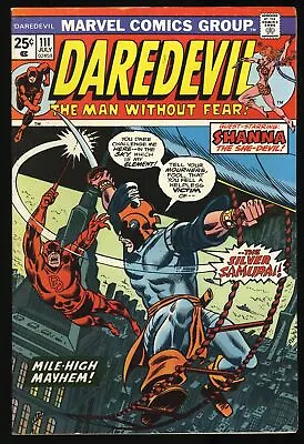 Buy Daredevil #111 FN/VF 7.0 1st Appearance Silver Samurai! Black Widow! Marvel 1974 • 33.98£