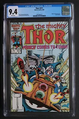Buy THOR #371 1st Cameo TVA TIME VARIANCE AUTHORITY 1986 1st JUSTICE PEACE CGC 9.4 • 54.55£