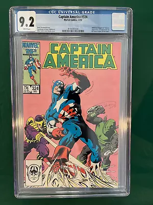 Buy Captain America #324 CGC 9.2 (Dec 1986, Marvel) 1st Slug Cameo, Whirlwind App. • 45.56£