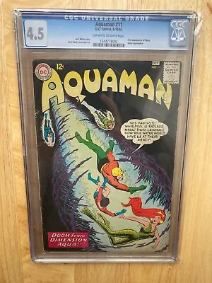Buy Aquaman #11 CGC 4.5 OW Pages ~ 1st App Of Mera ~ 1963 DC • 299£