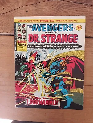 Buy The Avengers #63 - Marvel Comics / British - 1974 • 1.50£