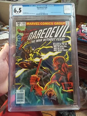 Buy Daredevil #168 Cgc 6.5 1981 Marvel Comics 1st App Elektra Newsstand White Pages • 148.64£