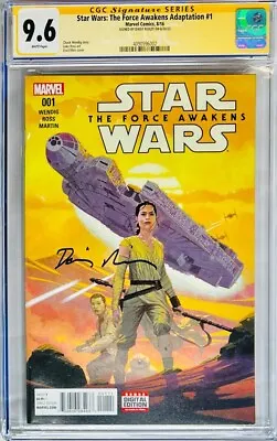 Buy CGC SS 9.6 Star Wars Daisy Ridley Signed The Force Awakens Adaptation #1 • 479.70£