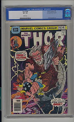 Buy Thor #248 CGC 7.5 VF- Unrestored Marvel WHITE Pages 30 Cent Variant • 96.29£