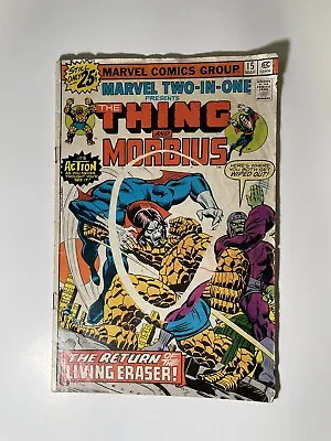 Buy Marvel Two-In-One The Thing & Morbius #15 The Return Of The Living Eraser! • 3.15£
